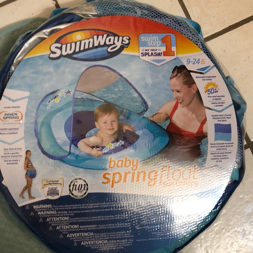 Swim ways sun canopy spring float